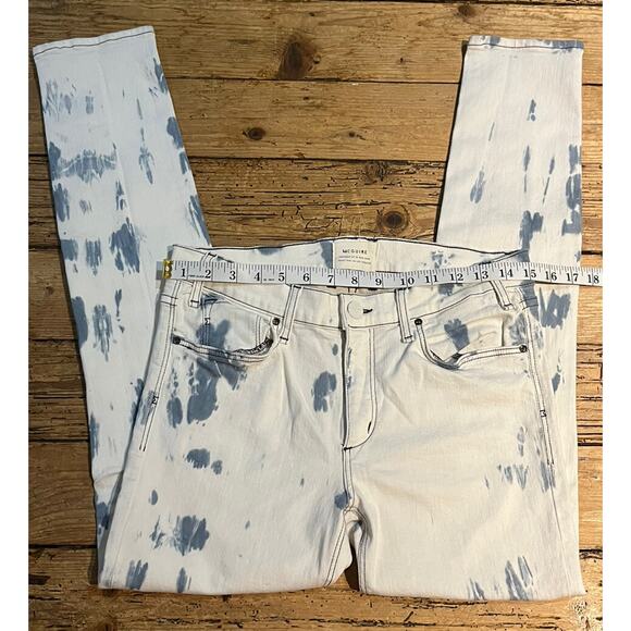 McGuire Womens Size 30 Light Blue Tie Dye Wash Bootcut Jeans NWOT - Picture 3 of 6